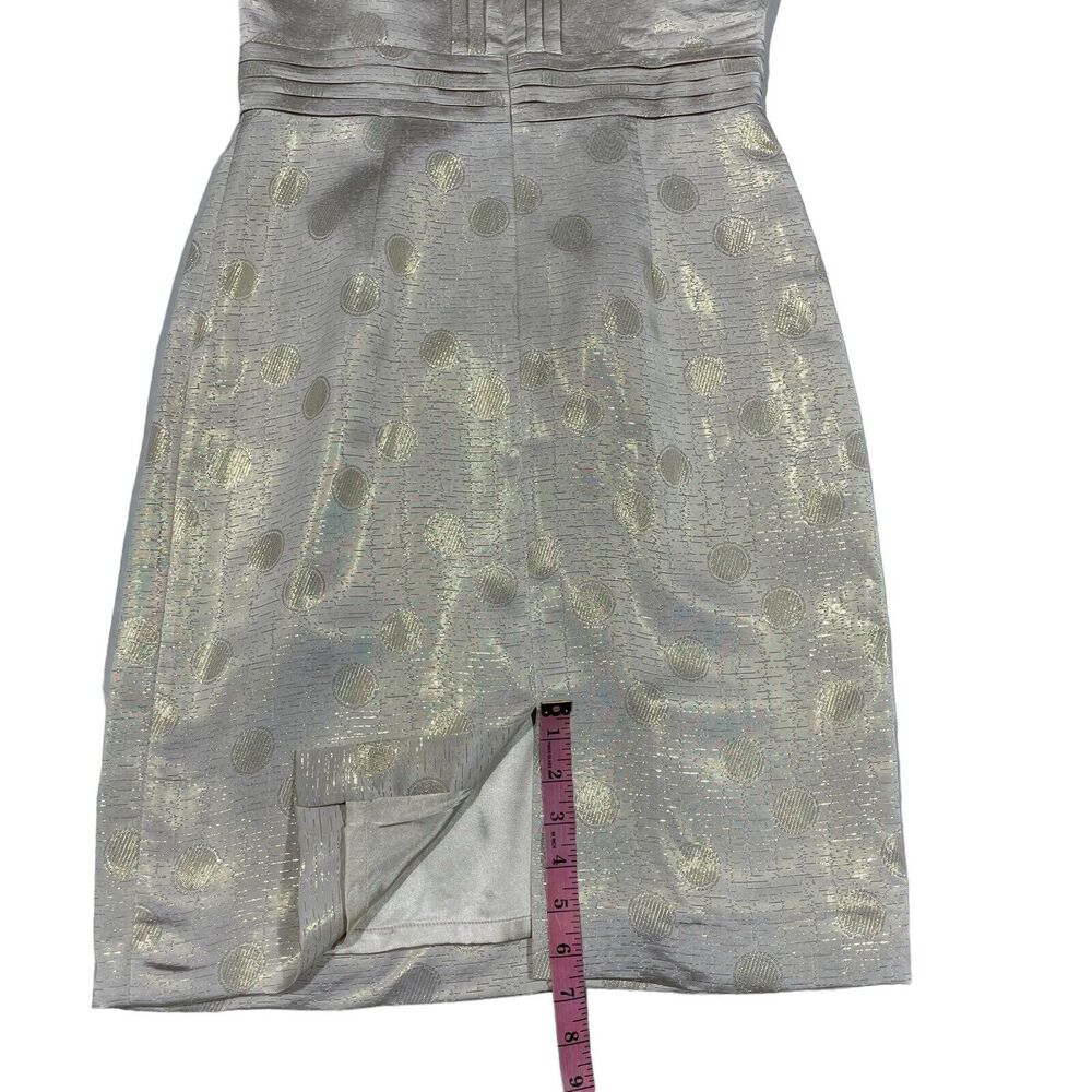 ANTONIO MELANI silk Sheath Dress Women 4 Halter Slimming Quiet Luxury Comfort - Picture 8 of 11